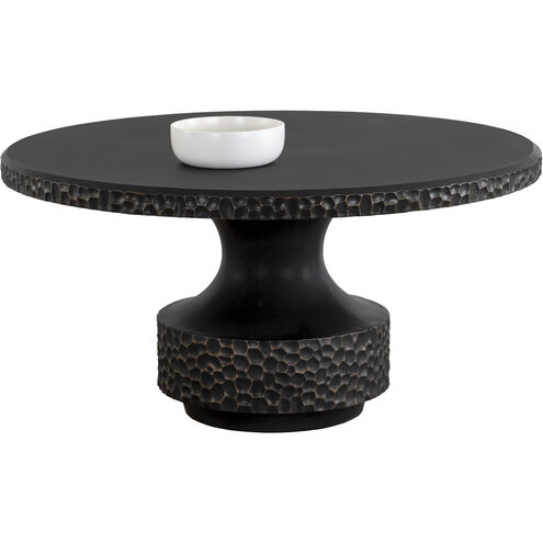 Mersin 59 X 59 inch Black Outdoor Dining Table